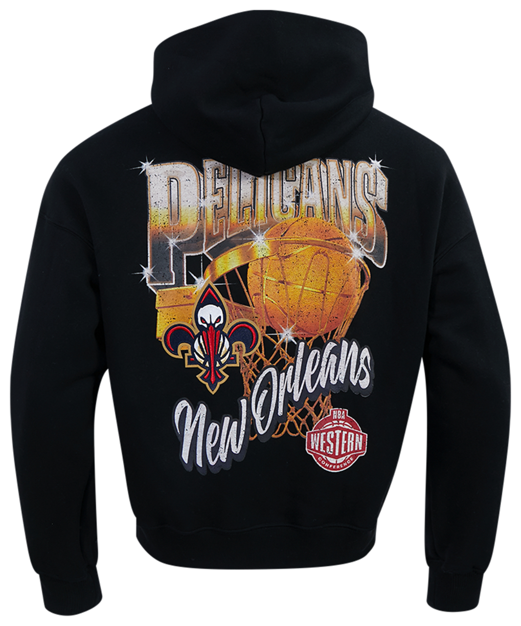 Pro Standard Pelicans Gold Hoops Pro Full-Zip Hoodie