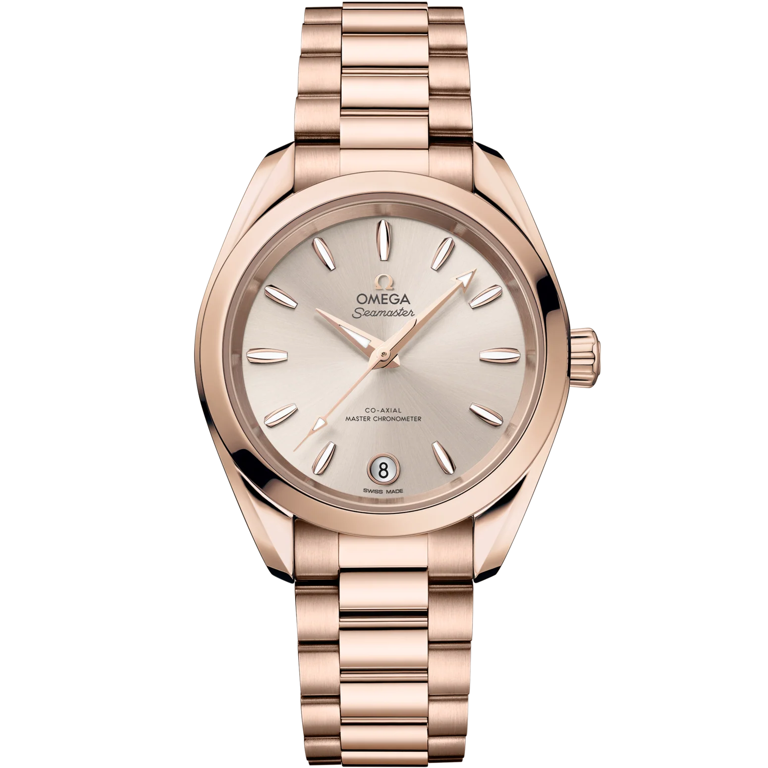 Omega Seamaster Aqua Terra Shades 34 mm Linen Dial Sedna™ 18k Rose Gold Bracelet 220.50.34.20.09.001