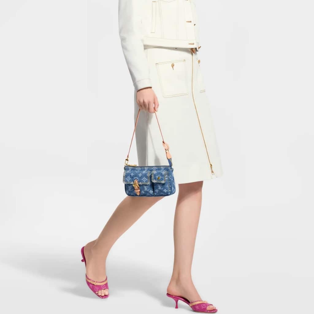 Louis Vuitton Pochette Accessoire Cargo Blue Denim 23cm M27602