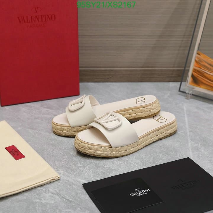 Valentino Garavani VLogo Signature Slide Sandals White