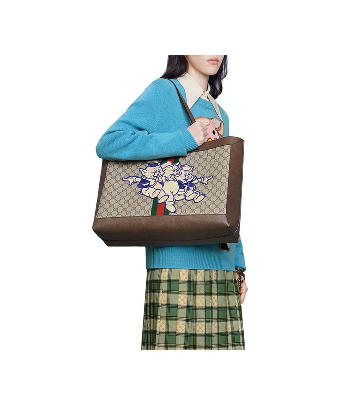 Gucci Ophidia GG Tote with Three Little Pigs 44cm