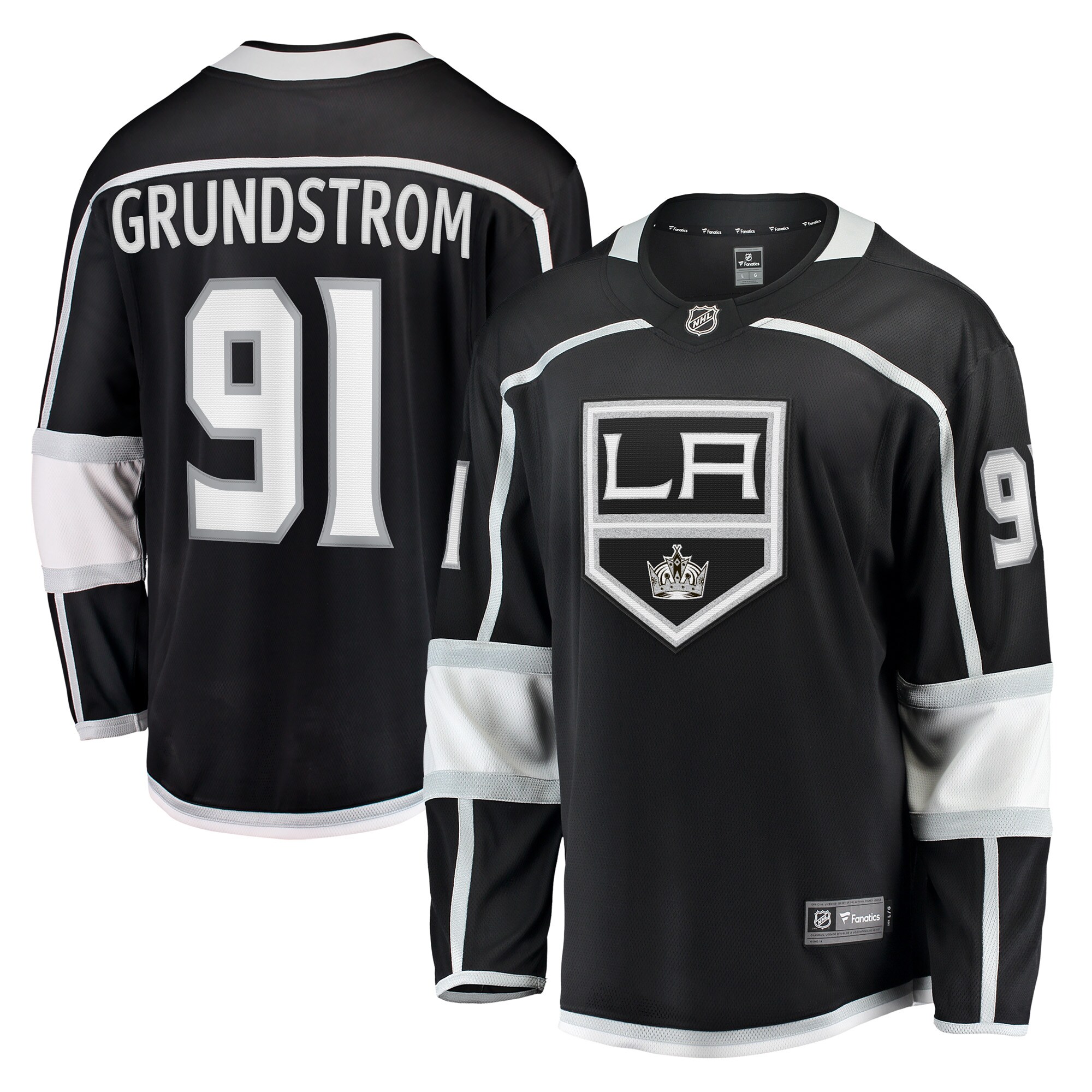 Carl Grundstrom Los Angeles Kings Fanatics Home Breakaway Player Jersey – Black