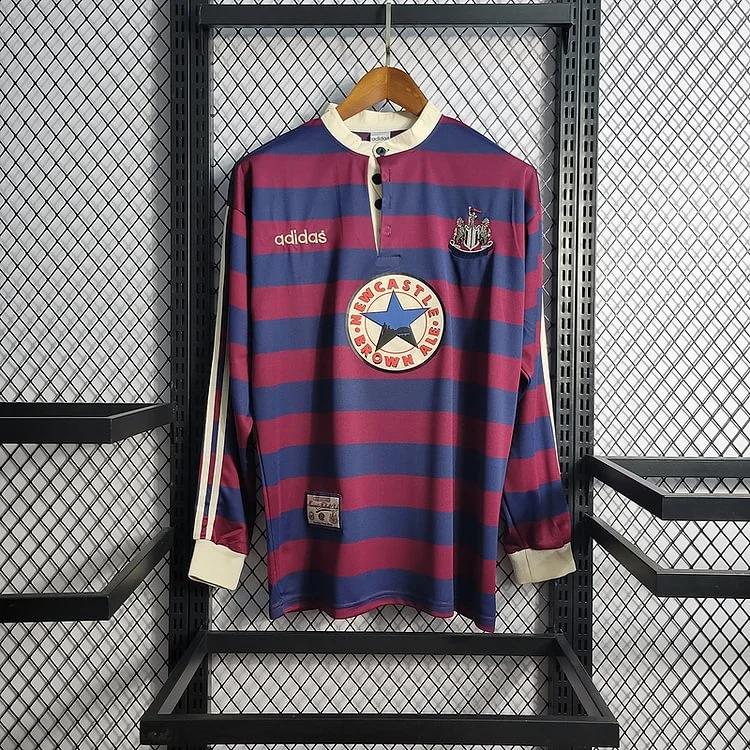 Retro 1995-96 Newcastle United Away  Long Sleeve Football jersey retro