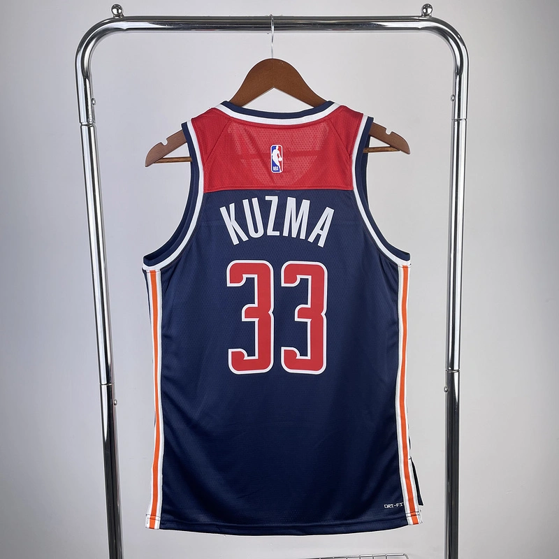 2023 NBA Washington Wizards 33 Kuzma Basketball Jersey