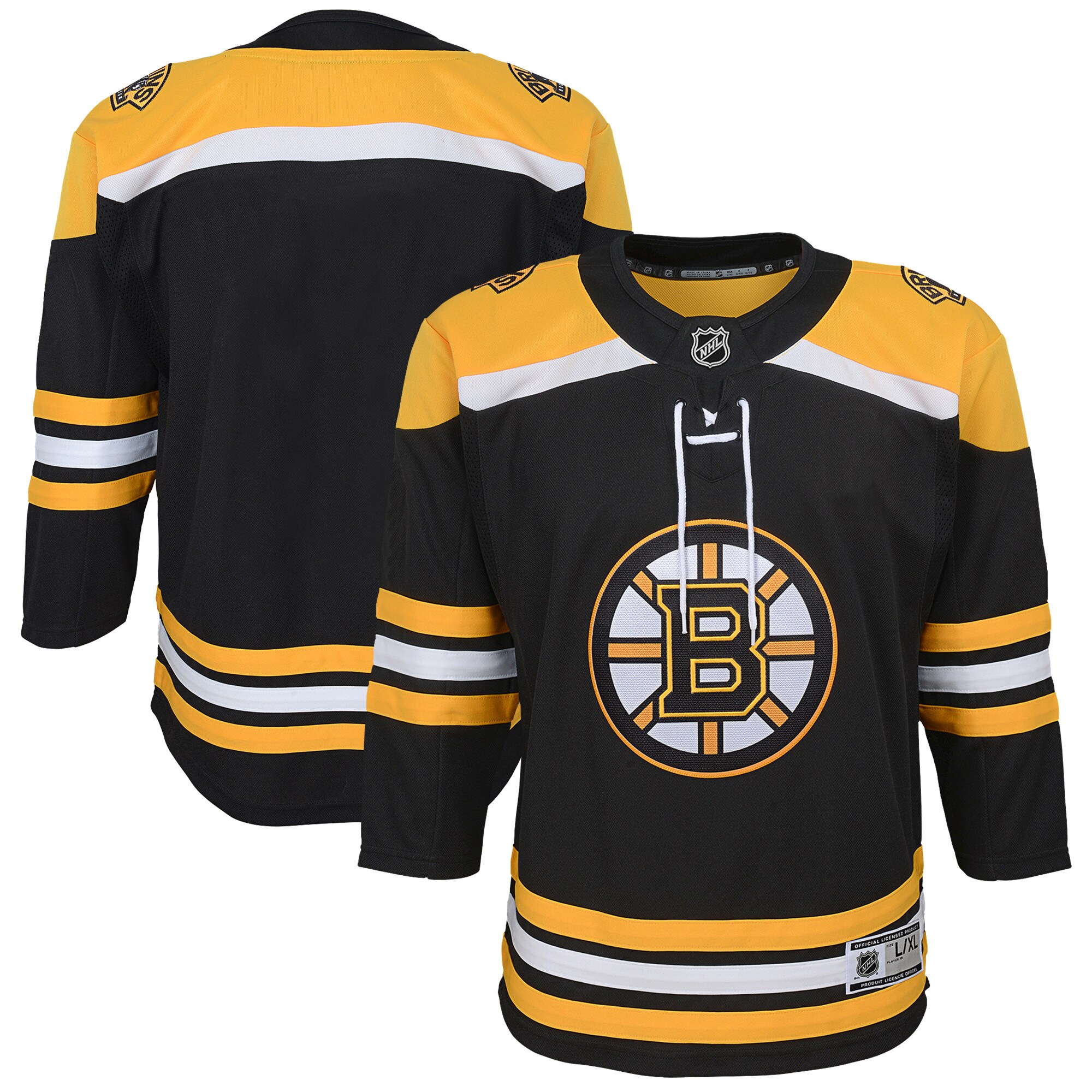 Boston Bruins Youth Home Blank Premier Jersey – Black