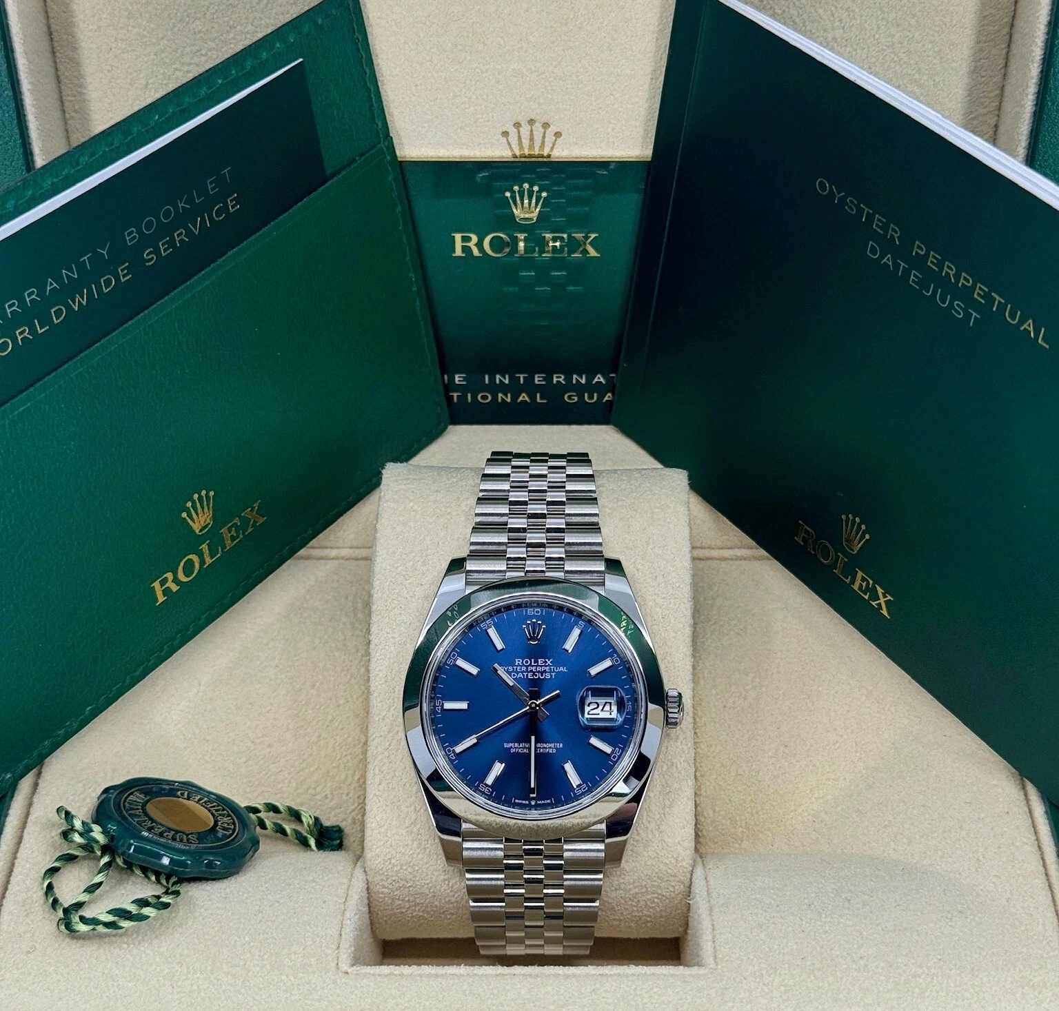 【Super Clone】RLX Datejust 41mm 126300 Blue Index Jubilee Stainless Steel Men’s Watch