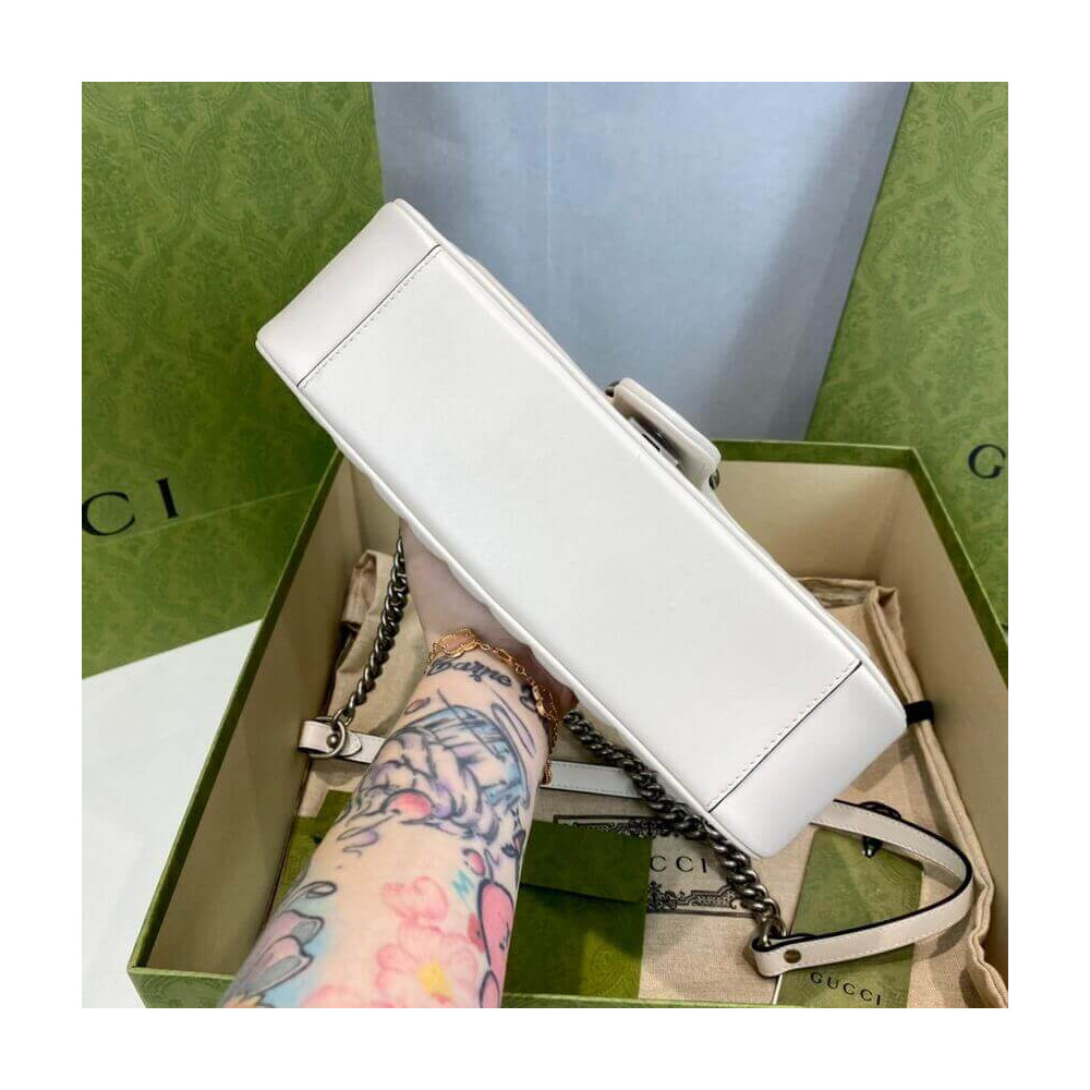 Gucci GG Marmont Small Shoulder Bag White