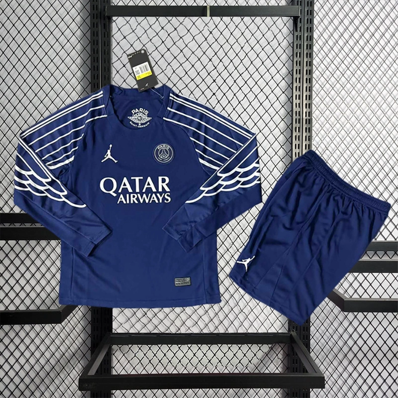 2024-25 PSG IV Away Long Sleeve Kids Football Jersey