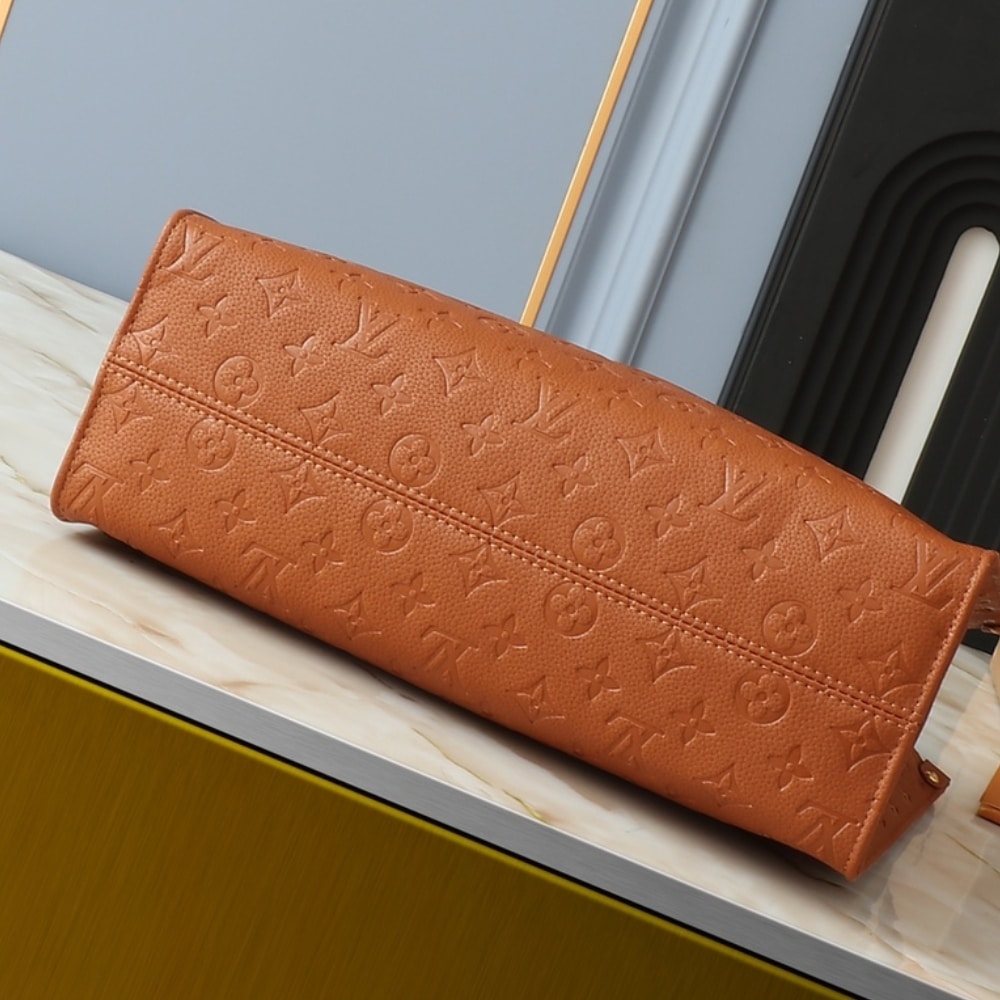 Louis Vuitton On The Go MM Monogram Empreinte Leather Cognac 35Cm M12775