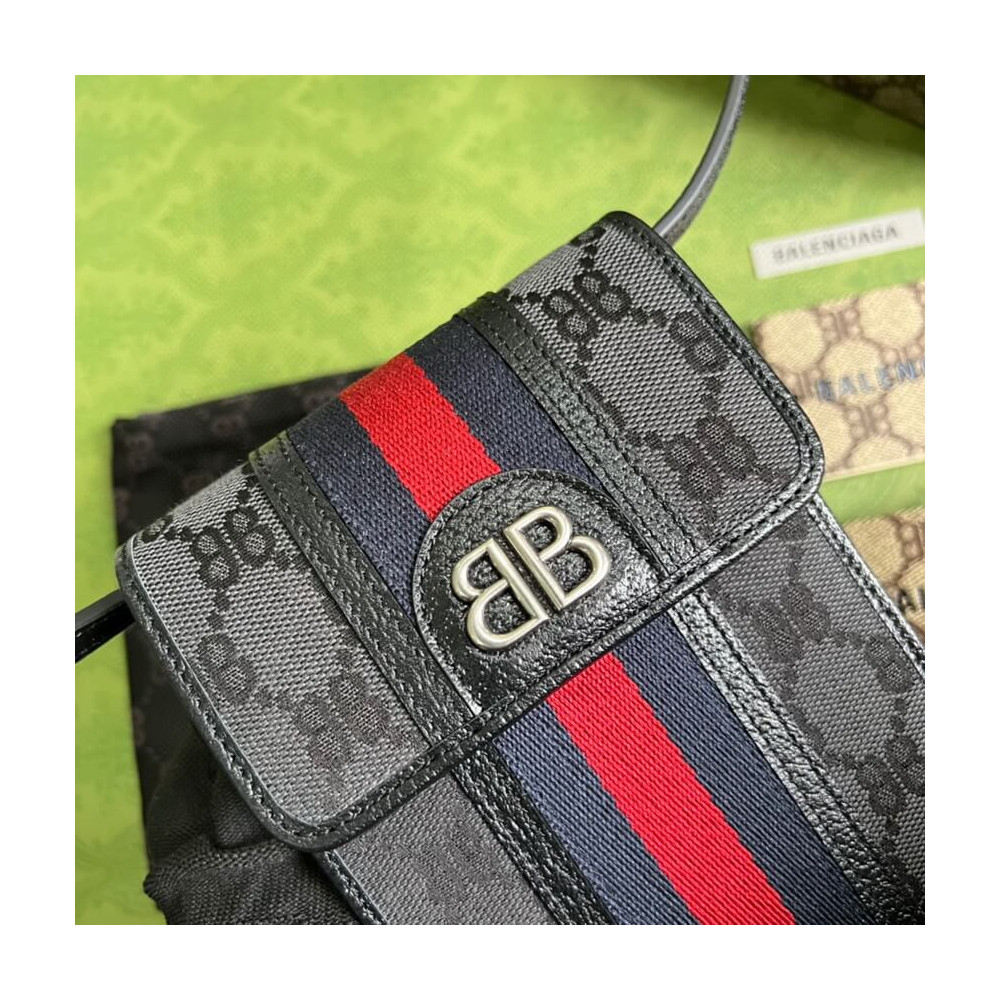 Balenciaga x Gucci Hacker Phone Bag Black