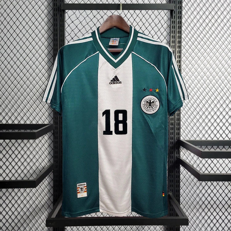 Retro 1998 Germany away MOLLER #7 Klinsmann #18 MATTHAUS #8 Football jersey retro