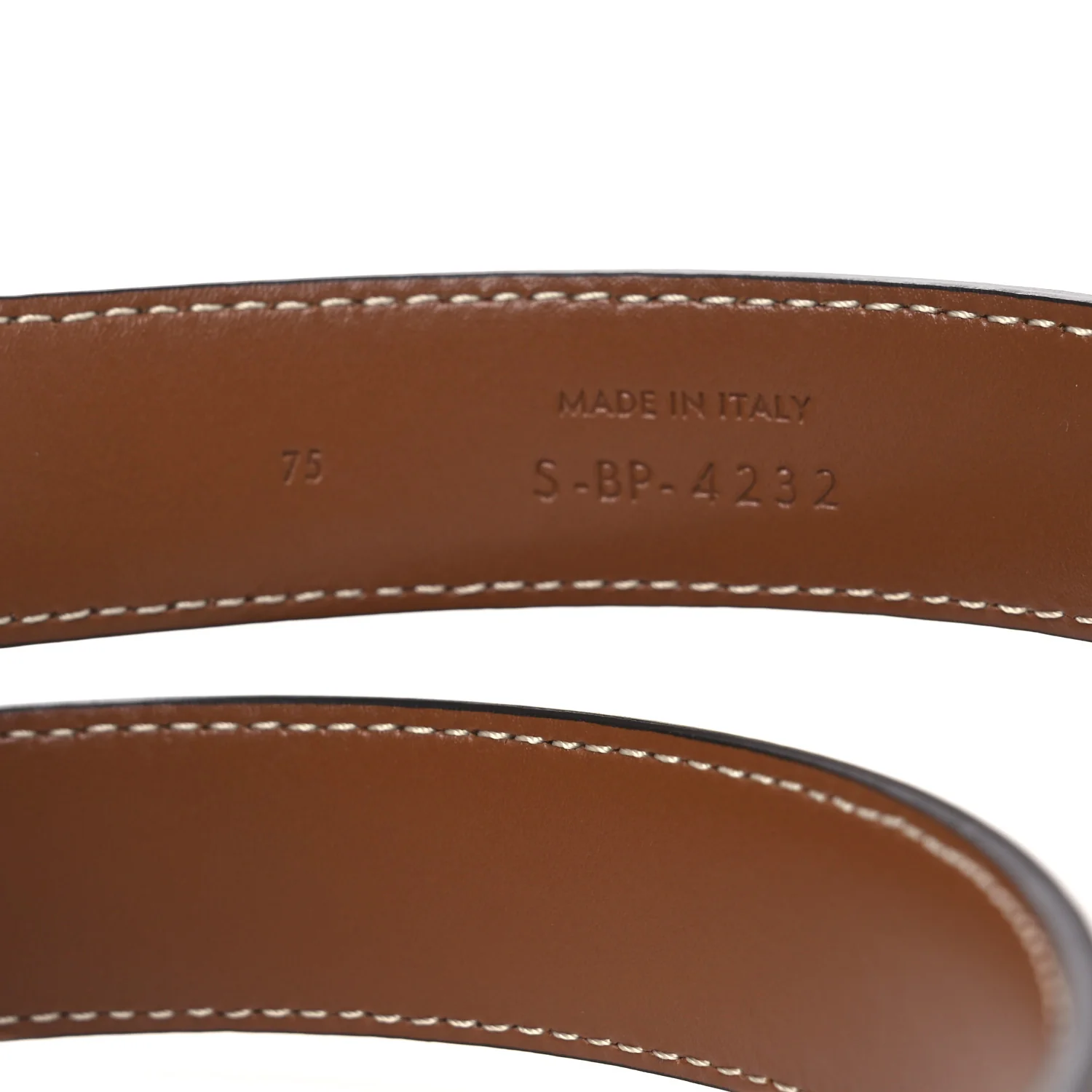 Box Calfskin Medium 25mm Triomphe Belt 75 30 Tan