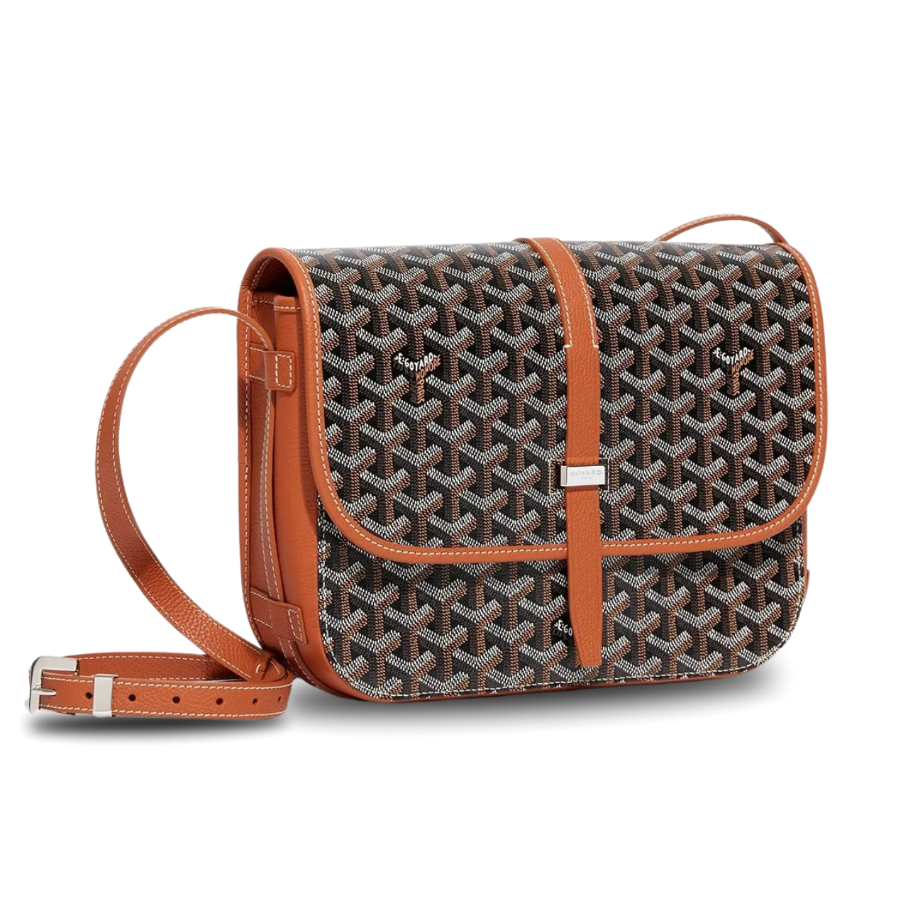 Goyard Belvedere Mm Bag 28Cm Black And Tan Canvas
