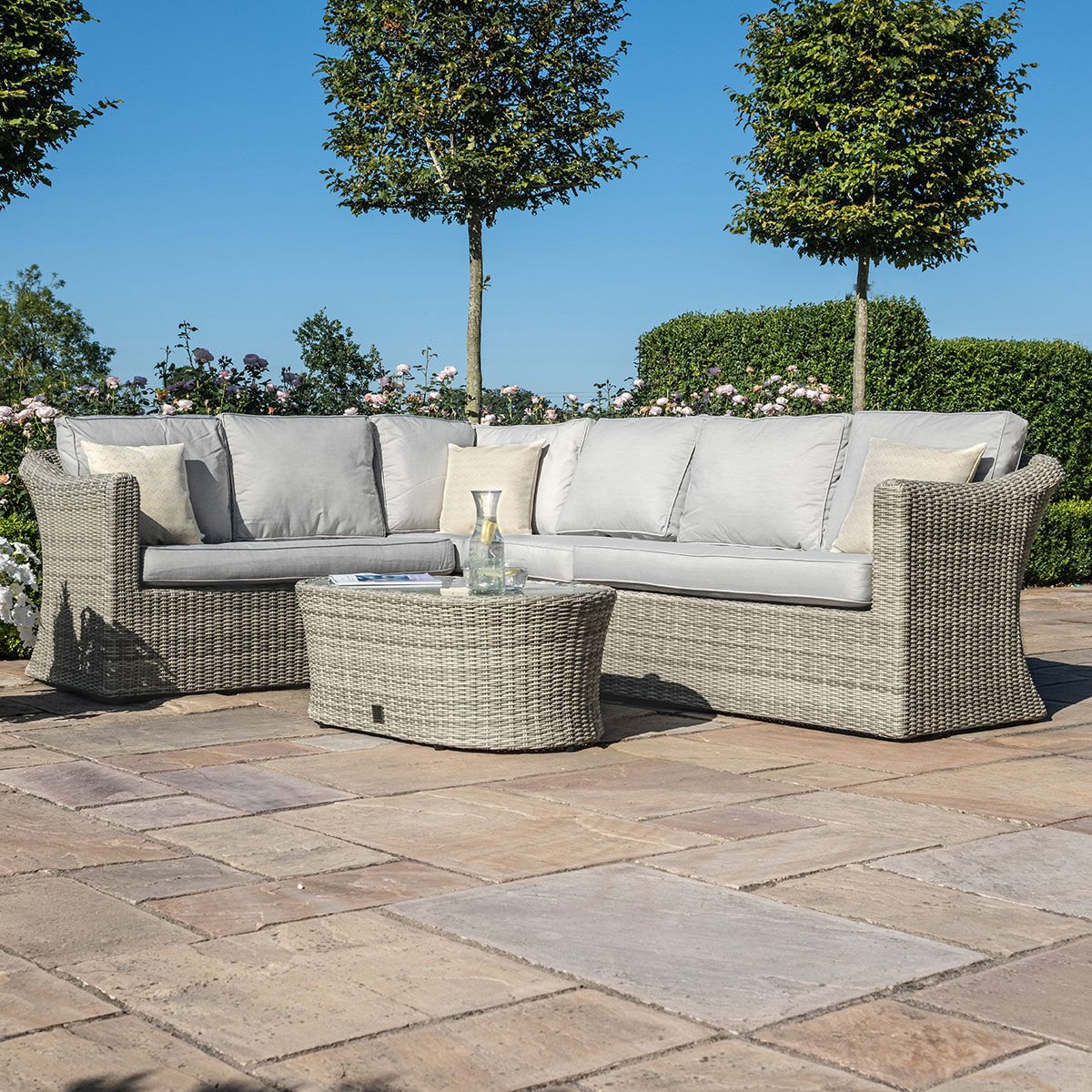 Oxford Large Rattan Corner Sofa Set