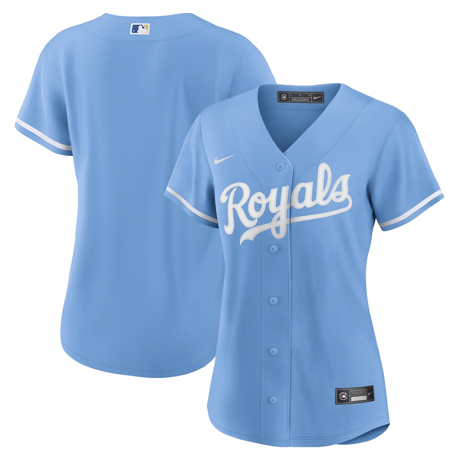 Kansas City Royals Women's Alternate Team Logo Jersey Light Blue