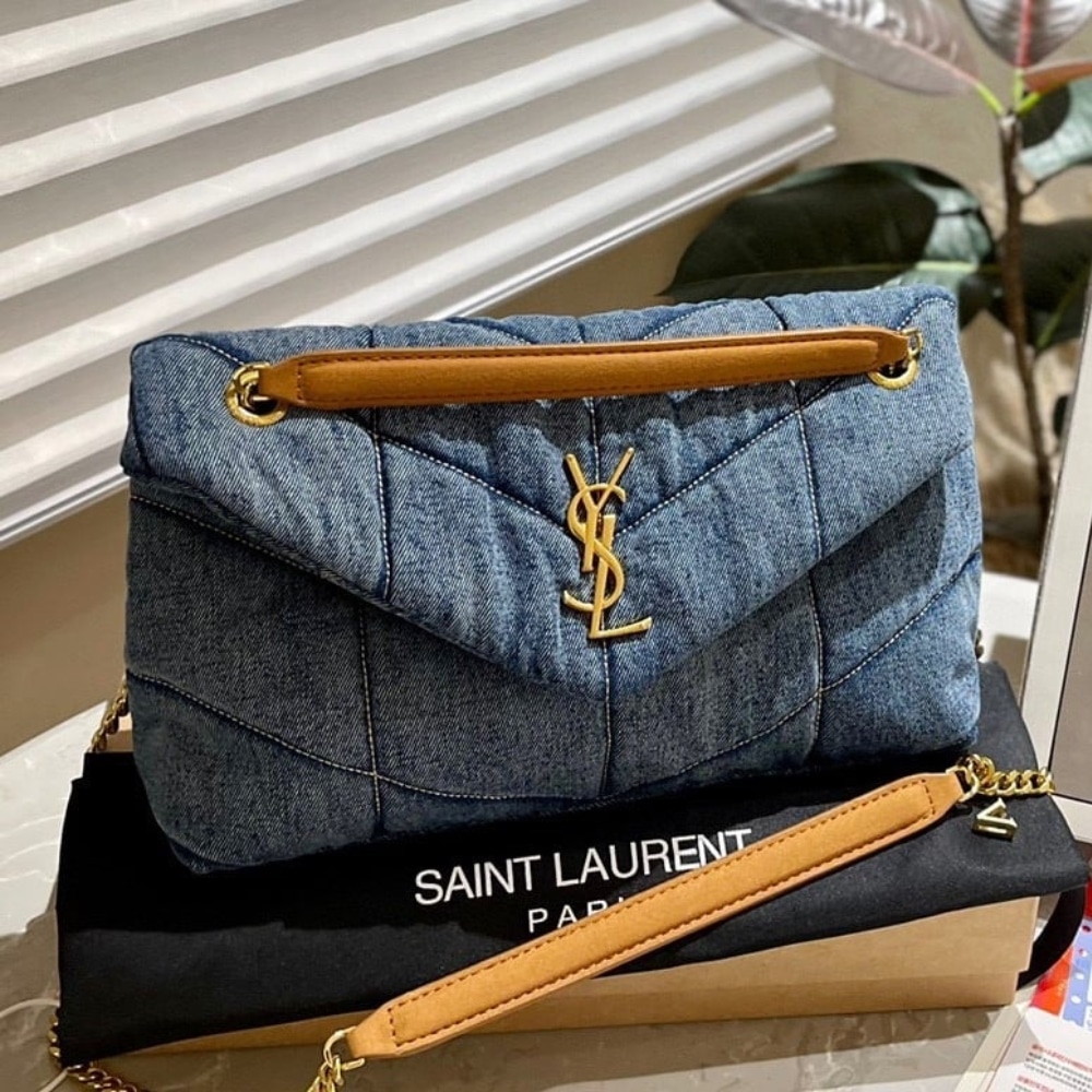 Saint Laurent Puffer Toy Denim Blue 28Cm 7593372PT674575