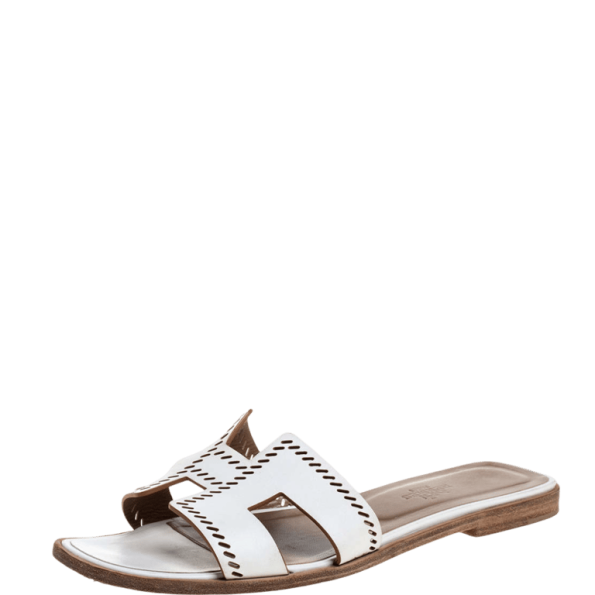 HERMES ORAN SANDAL WHITE