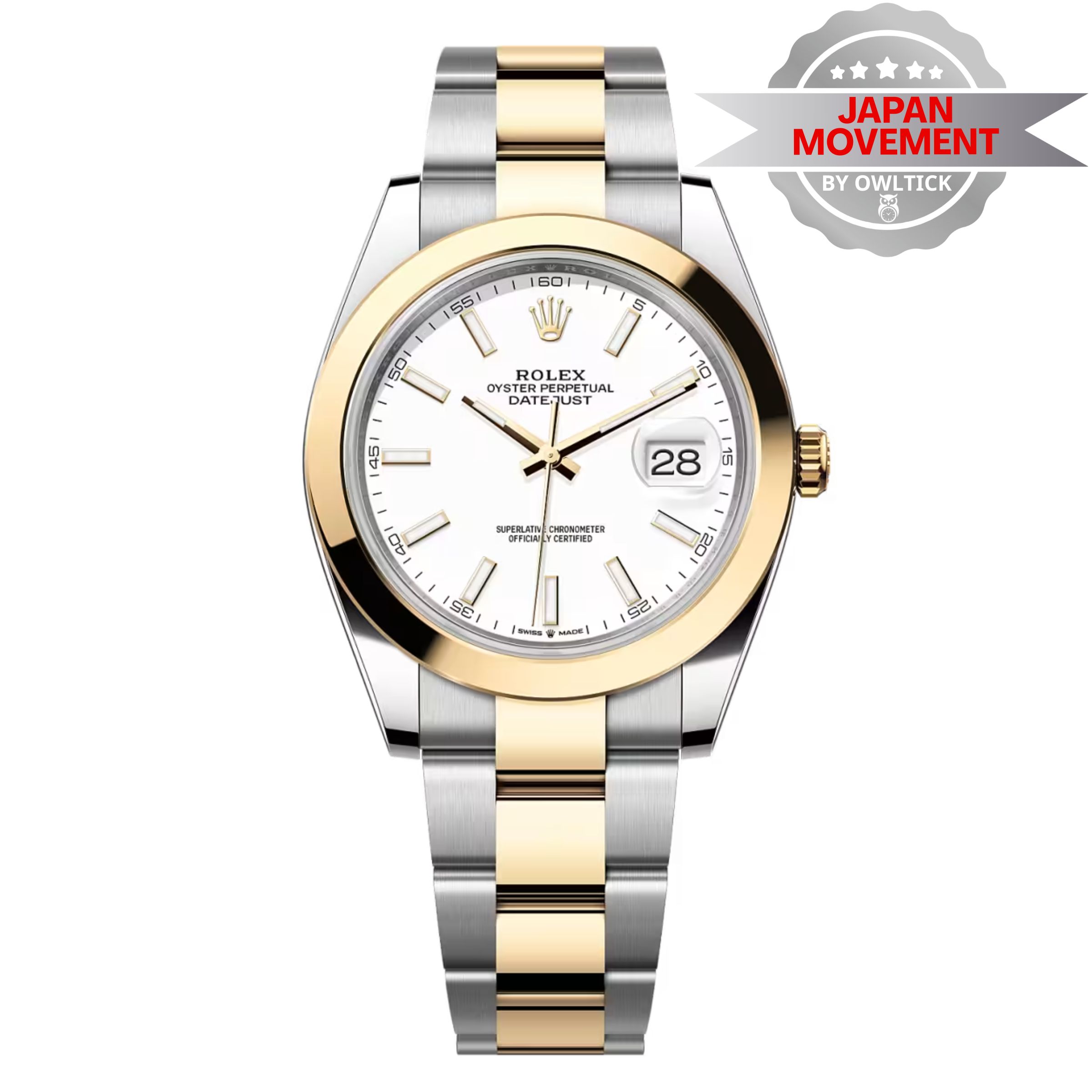 [Superclone] Rolex Datejust 41mm White Dial Smooth Oyster 126303