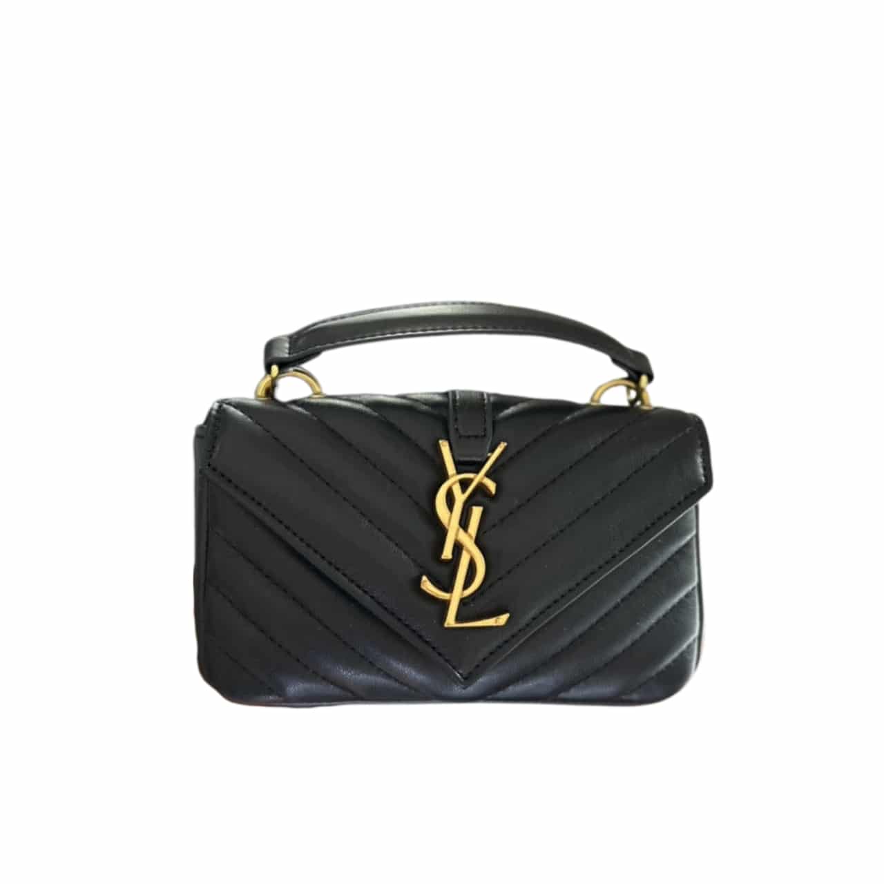 Saint Laurent College Mini Chain Bag Black 18Cm