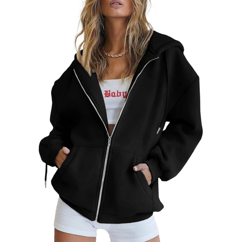 Women's 2026 Spring Zip Up Y2K Hoodies Casual Long