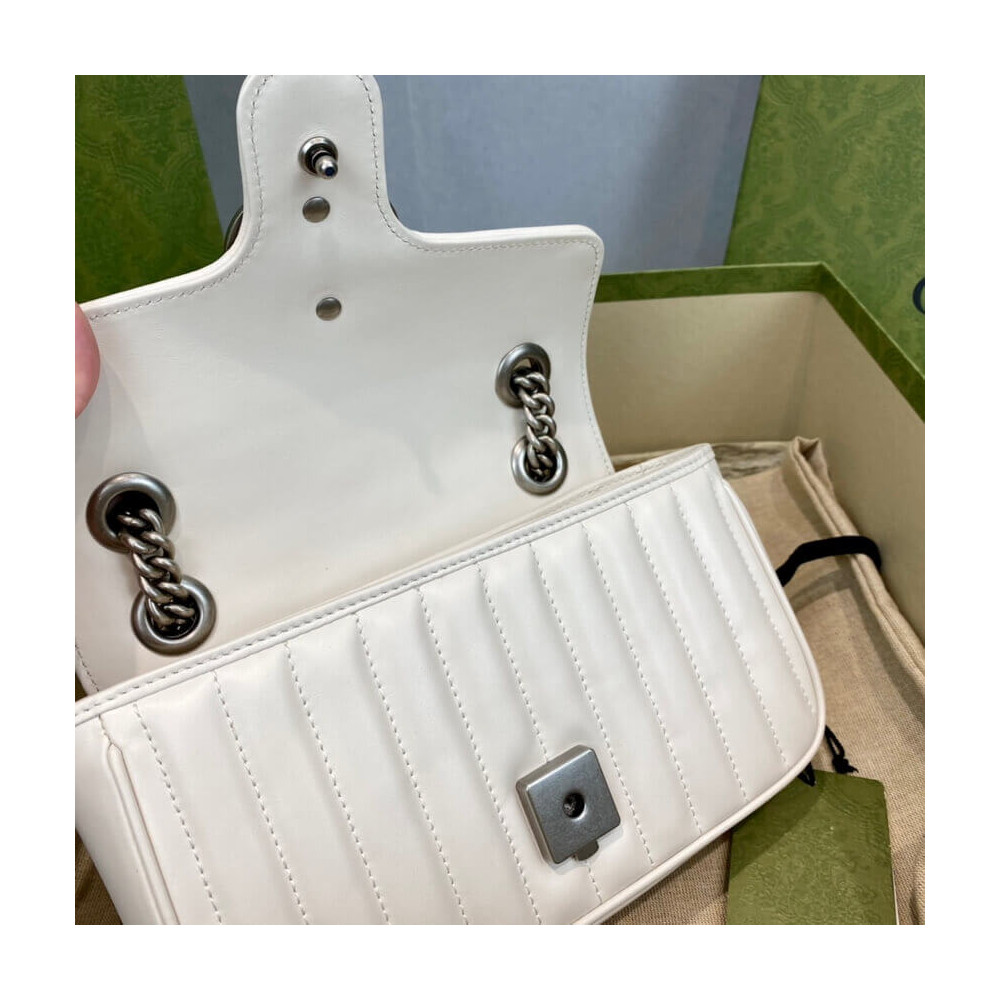 Gucci GG Marmont Mini Shoulder Bag White