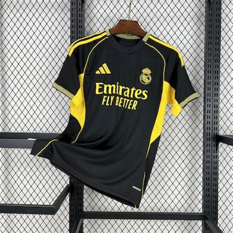 2025-26 Real Madrid Black and Yellow Special Edition Football jersey