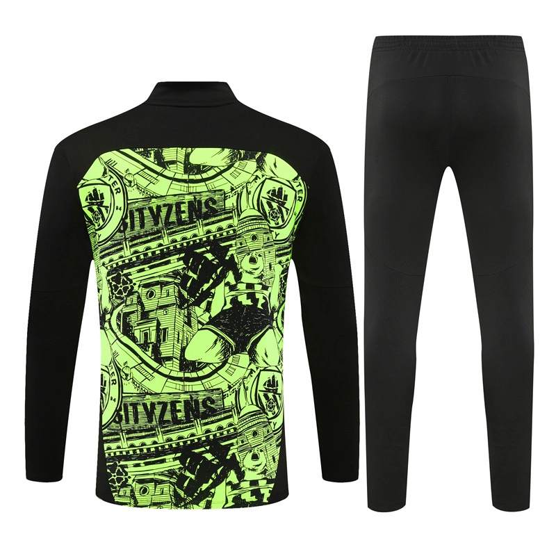 2024-25 Manchester City Fluorescent Green [Camouflage] Long Sleeve Training Suit