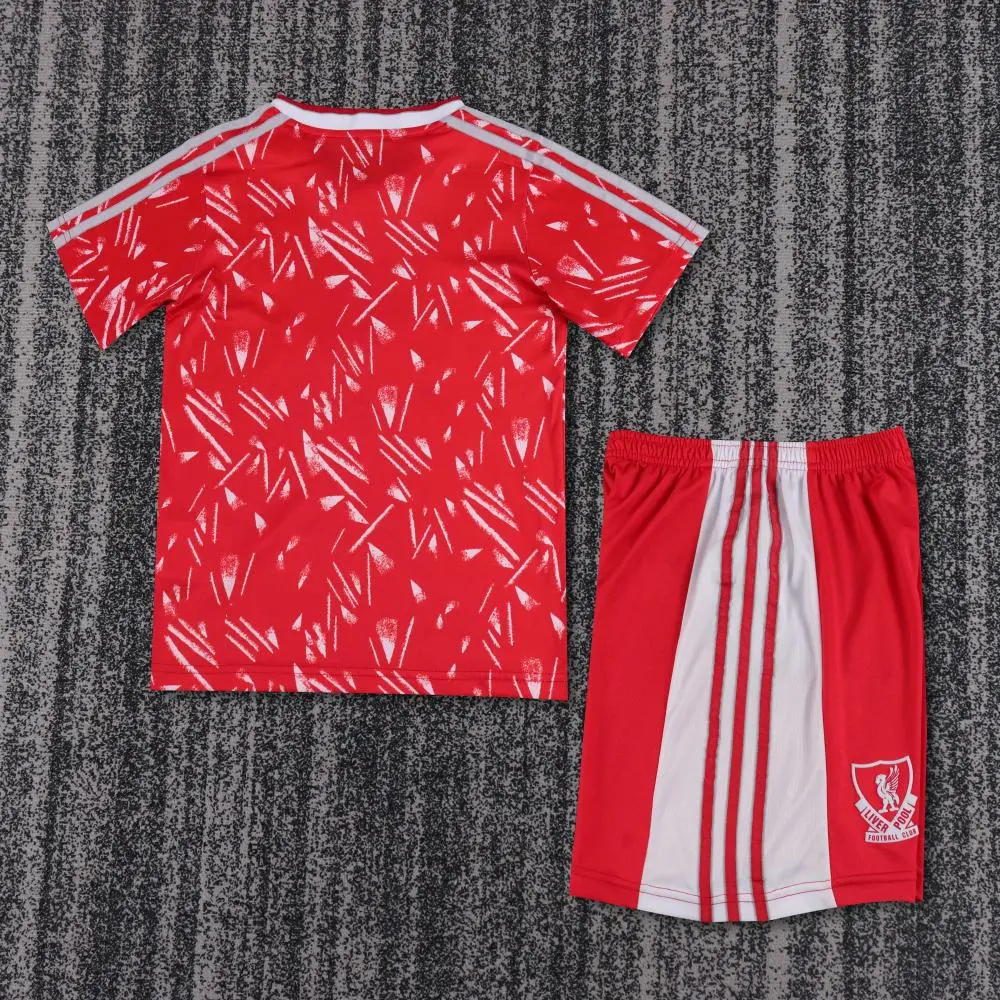 Retro kids 1989-91 Kids Liverpool Home Football jersey retro