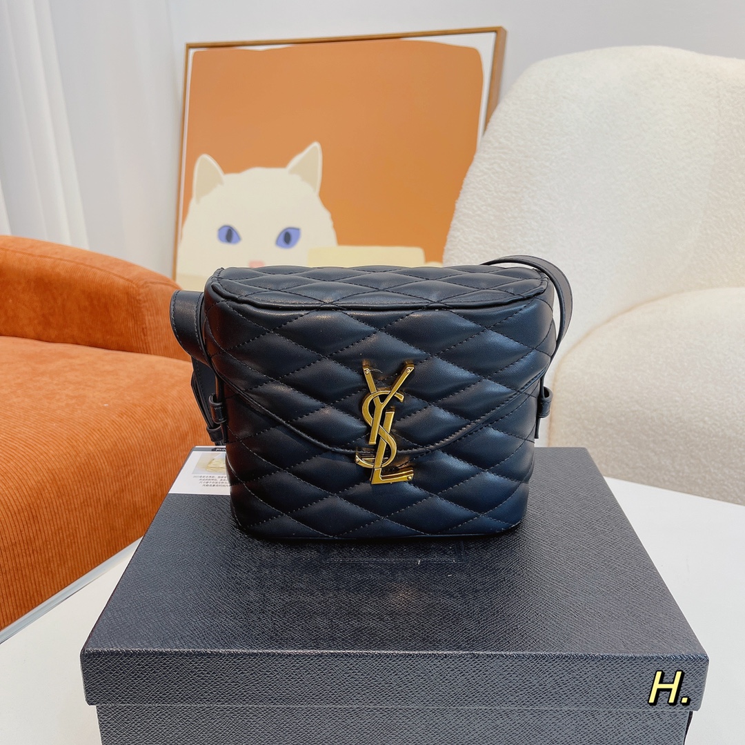Saint Laurent Women’S June Box Bag Black 19Cm