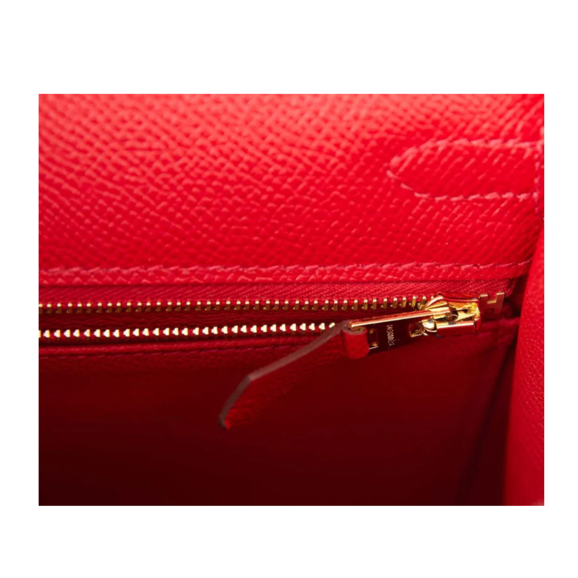 Hermes Kelly 25 Bag In Golden Casaque Red Epsom Leather For Women 25cm/10in