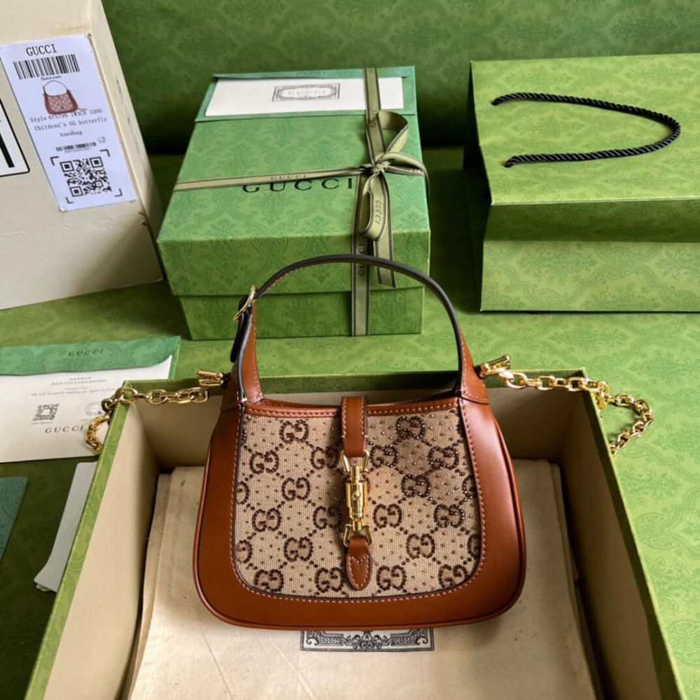 Gucci Jackie 1961 Crystal GG Mini Shoulder Bag 19cm
