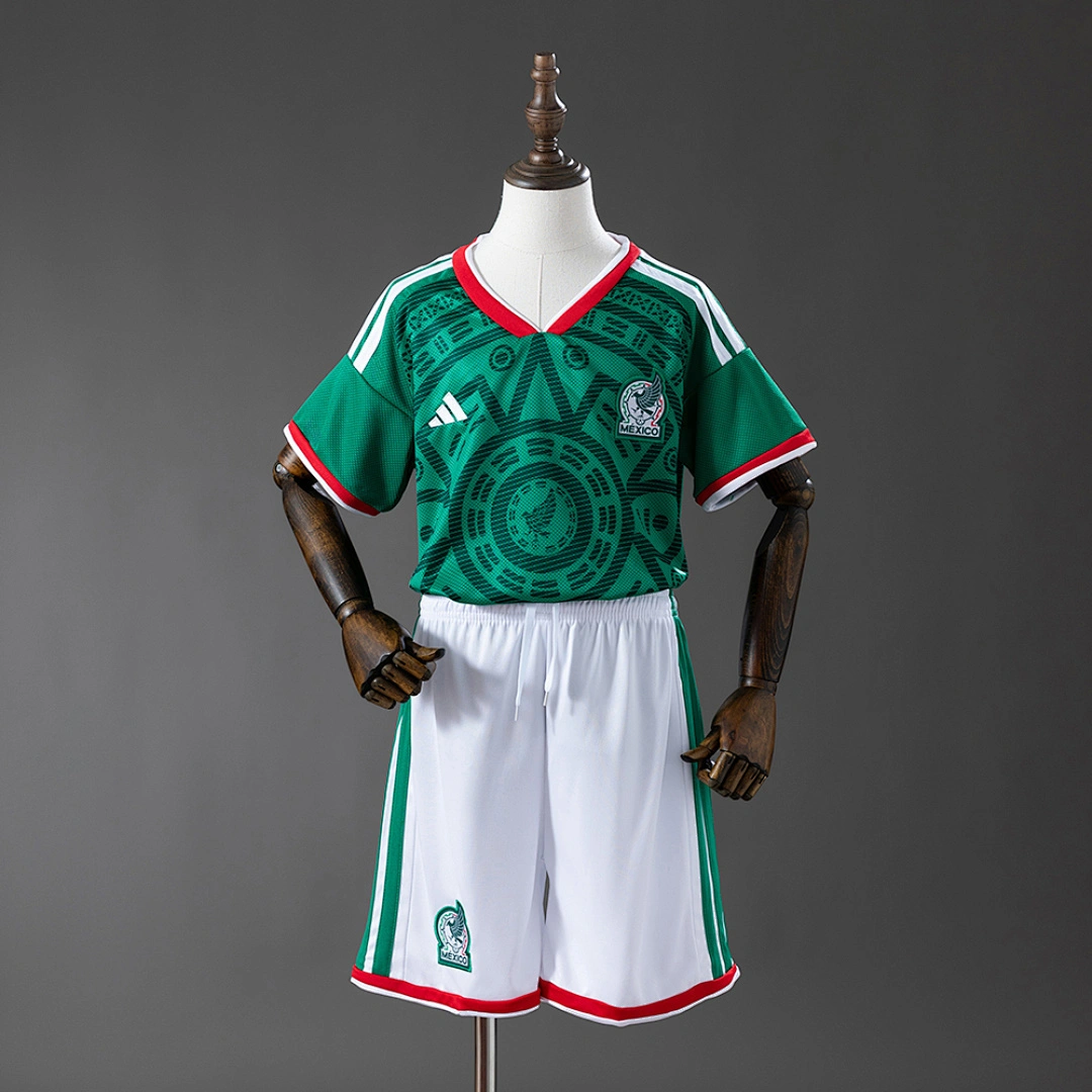 Kids 2025-26 Mexico hone Football jersey