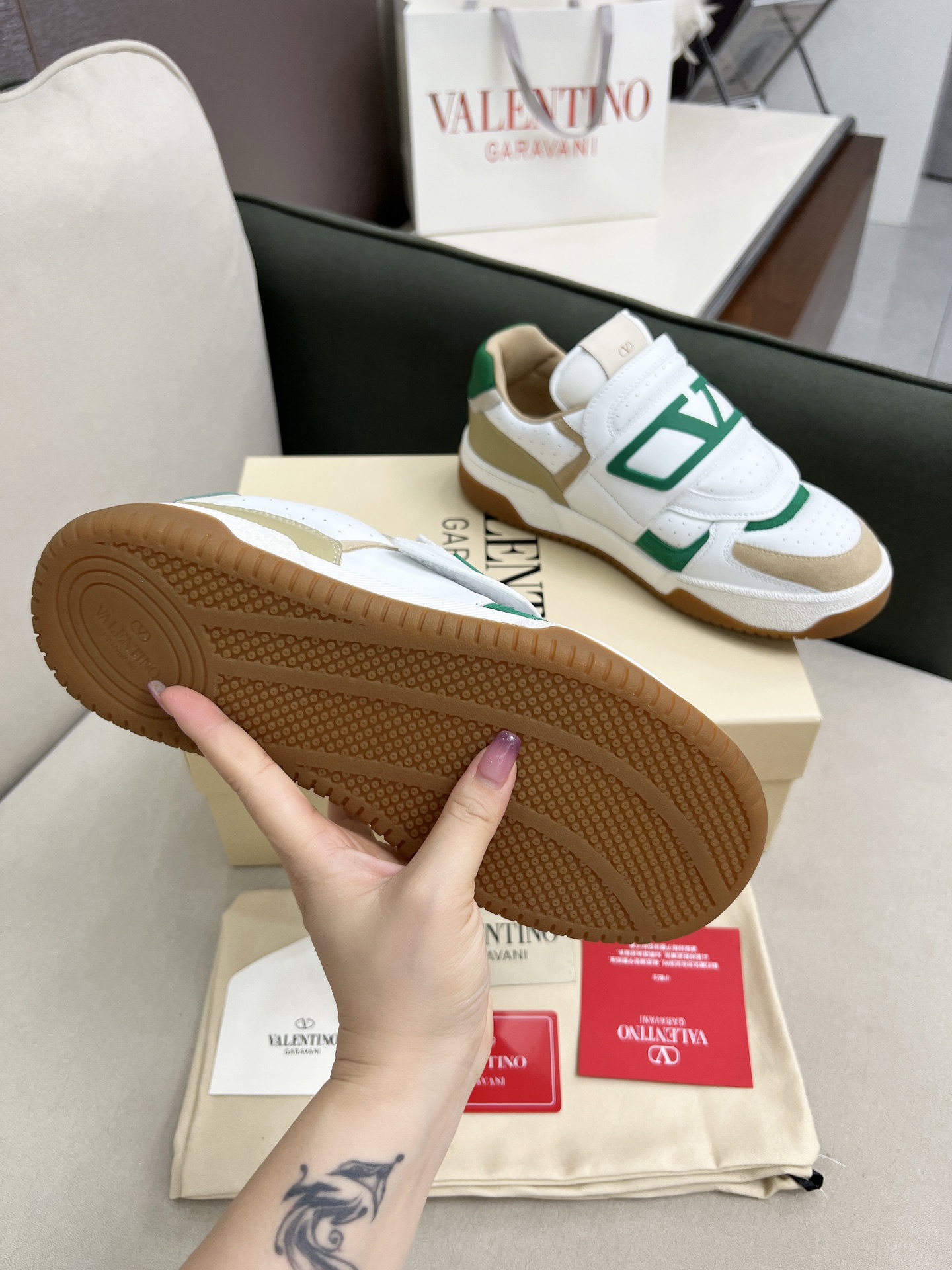 VALENTINO Joie De Jouer Low Top Sneaker In Nappa Calfskin