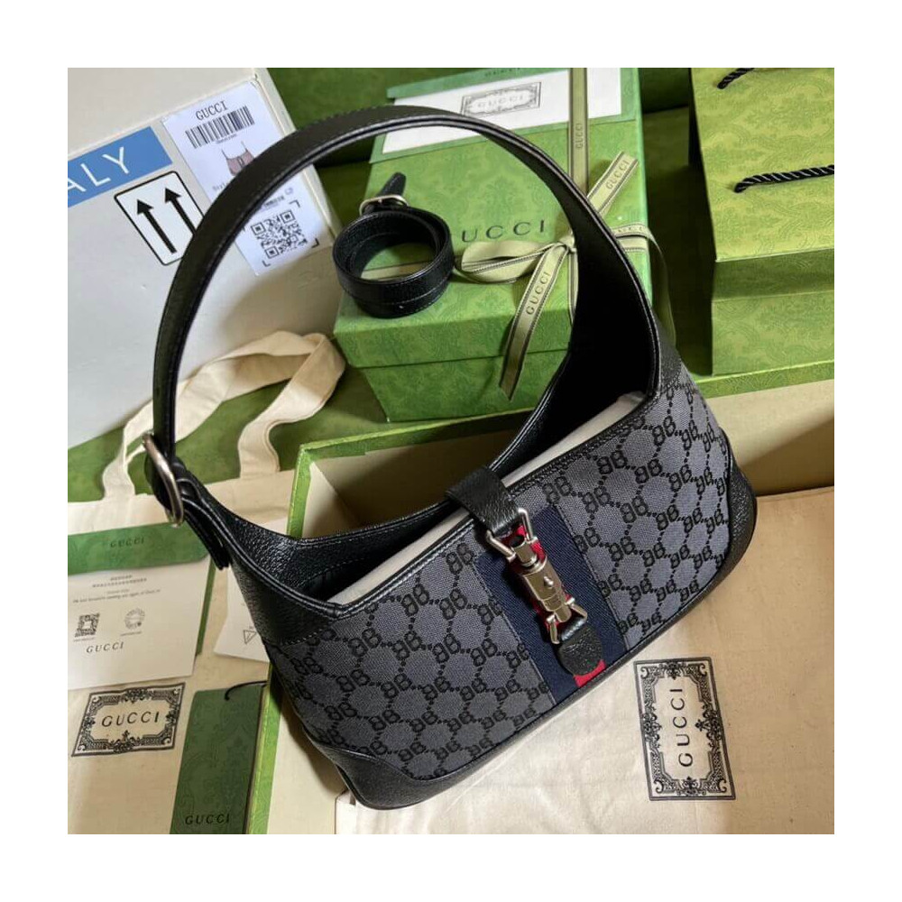 Gucci x Balenciaga Jackie 1961 Small Hobo Bag Black 27.5cm