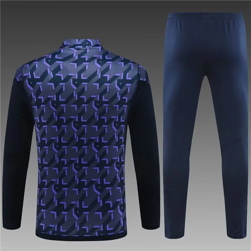 2023/2024 Real Madrid half-pull training uniform royal blue suit