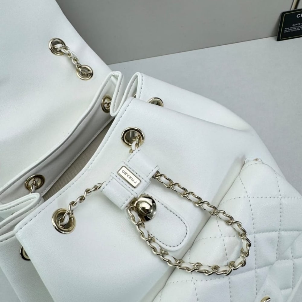 Chanel Mini Duma Backpack White 20Cm As2908 B09750 10601