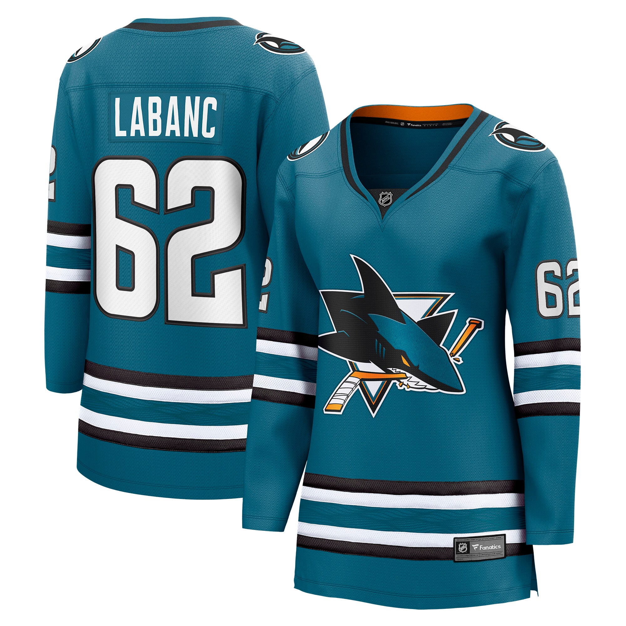 Kevin Labanc San Jose Sharks Fanatics Women’s Home Breakaway Player Jersey – Teal