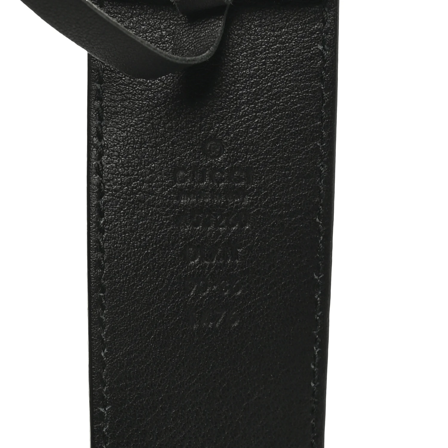 Moon Calfskin Pearl Double G 40mm Belt 90 36 Black Cream