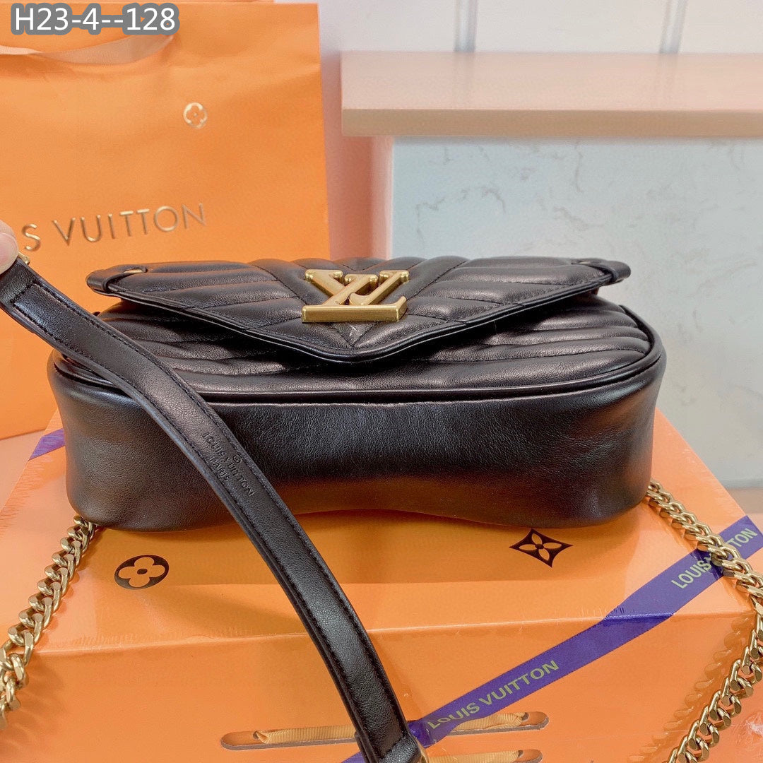 Louis Vuitton New Wave Chain Bag Black 25Cm M55206