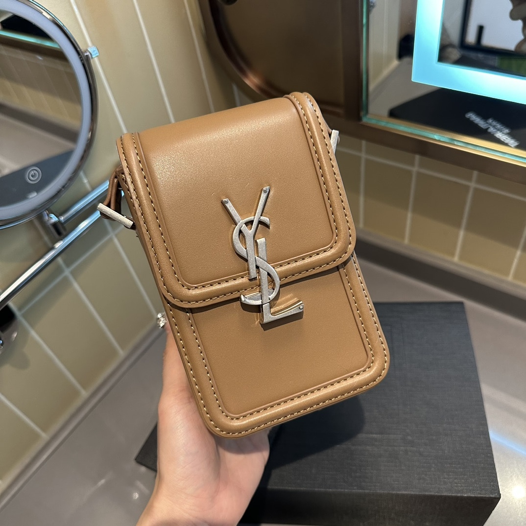 Saint Laurent Solferino Mini Bag In Smooth Leather Fox 11Cm