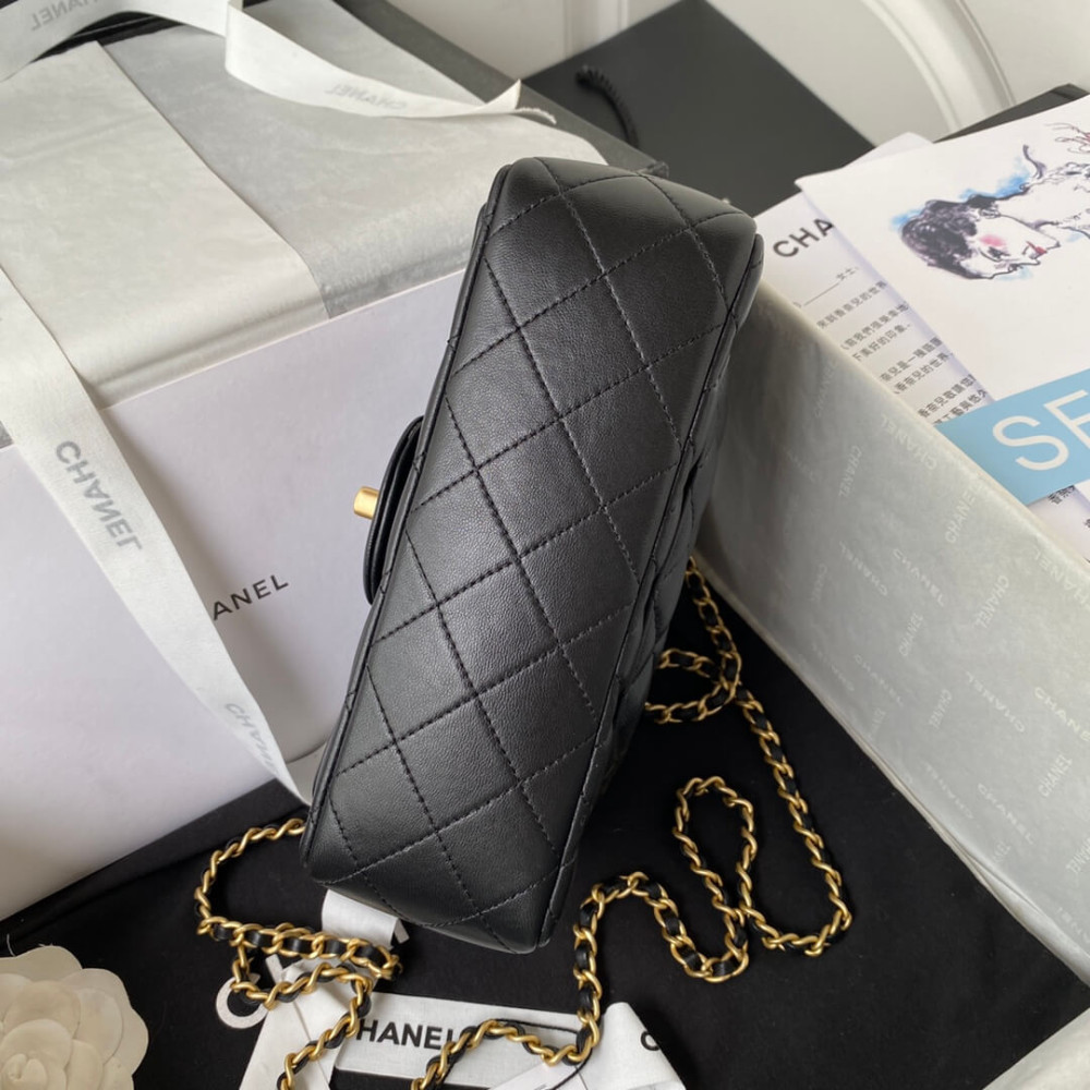 Chanel Mini Flap Bag With Gold Top Handle 20cm