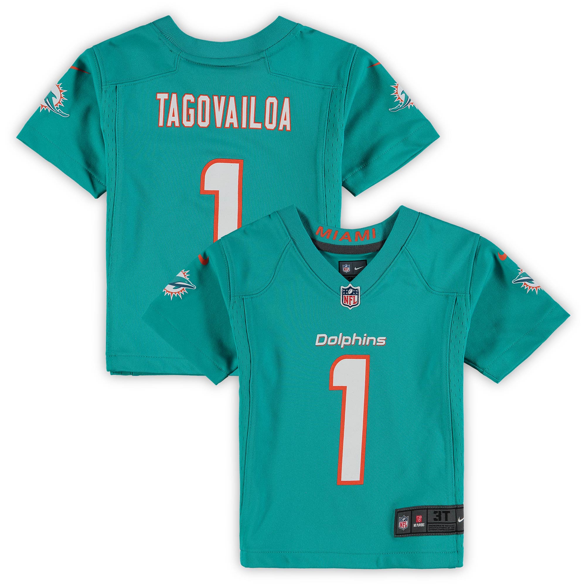 Tua Tagovailoa Miami Dolphins Nike Toddler Game Jersey - Aqua