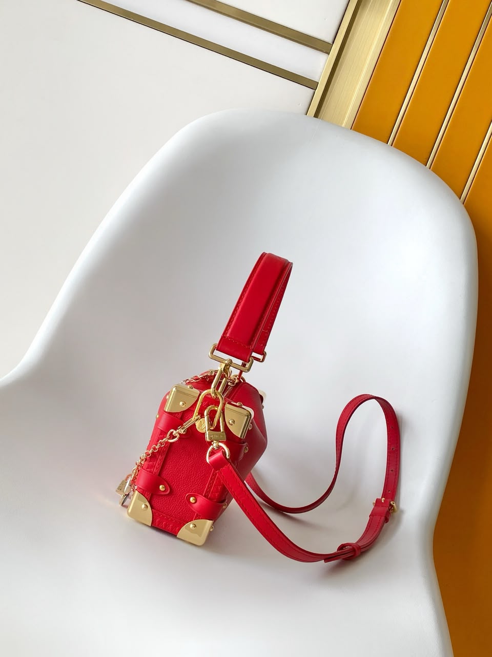 Louis Vuitton PM Side Trunk Bag Sari Red 19cm M28333