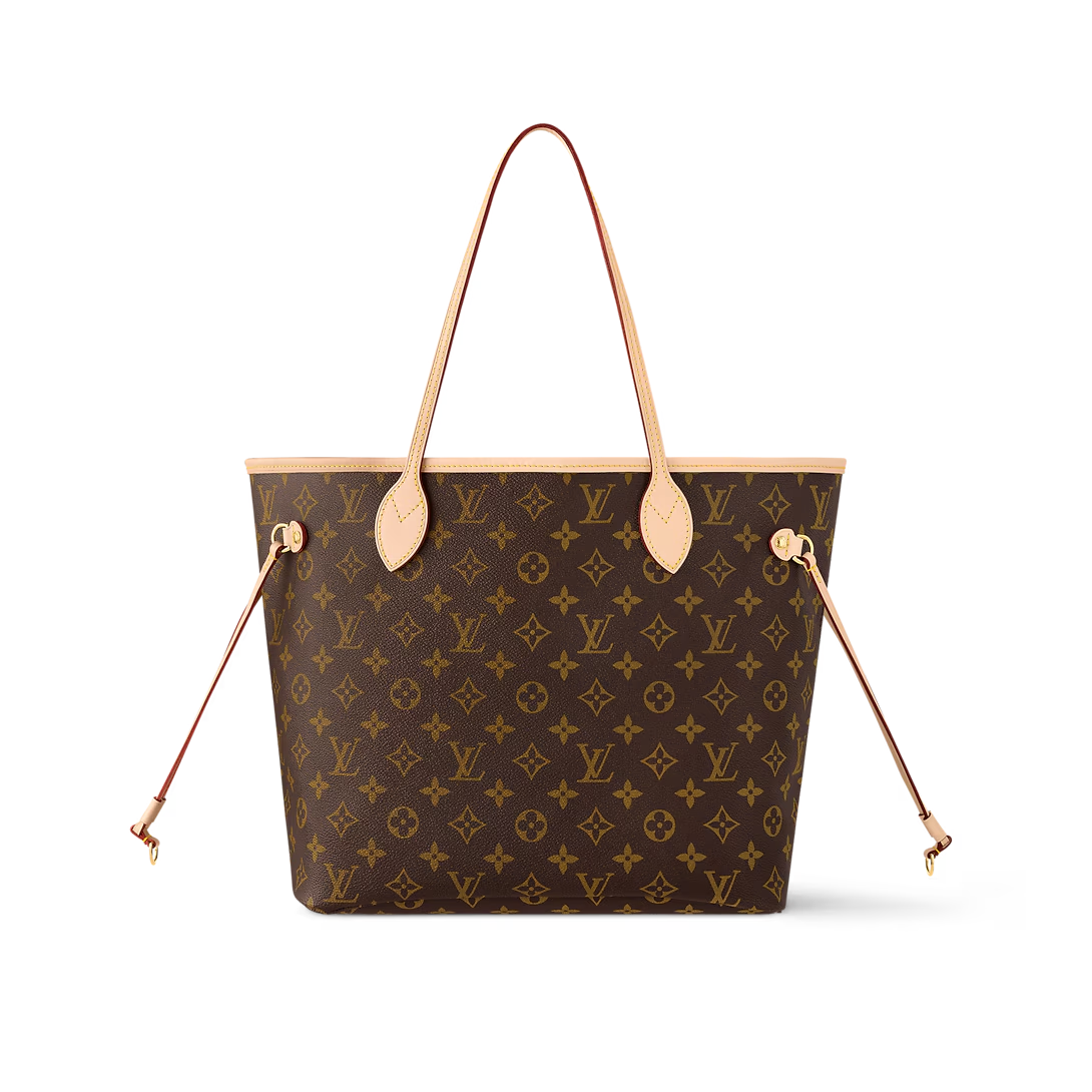 Louis Vuitton Neverfull MM Monogram Canvas Tote Bag Beige 31cm M46975