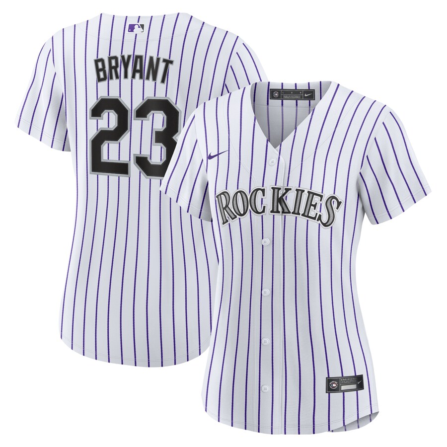 Kris Bryant Colorado Rockies Women's Player Jersey White/Purple