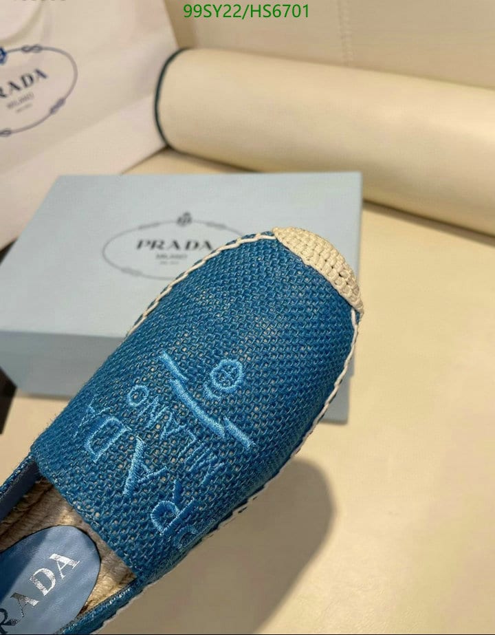 Prada Linen Espadrilles Blue 1S841M376F0013F020