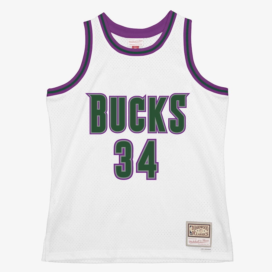 Men's Ray Allen White Milwaukee Bucks 1996/97 Swingman Jersey