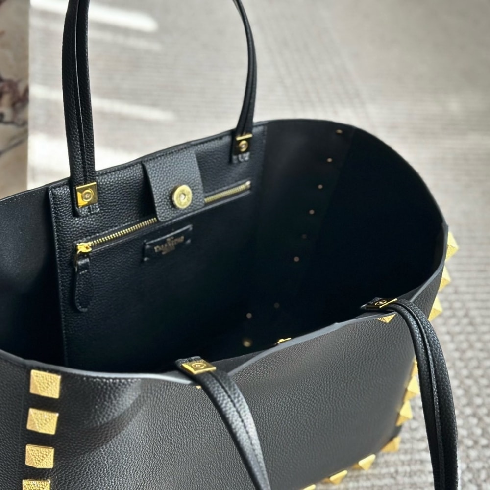 Valentino Garavani Rockstud Tote Bag Black 40Cm