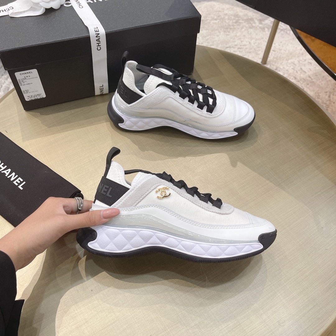 Chanel CC Runner Sneakers White/Black