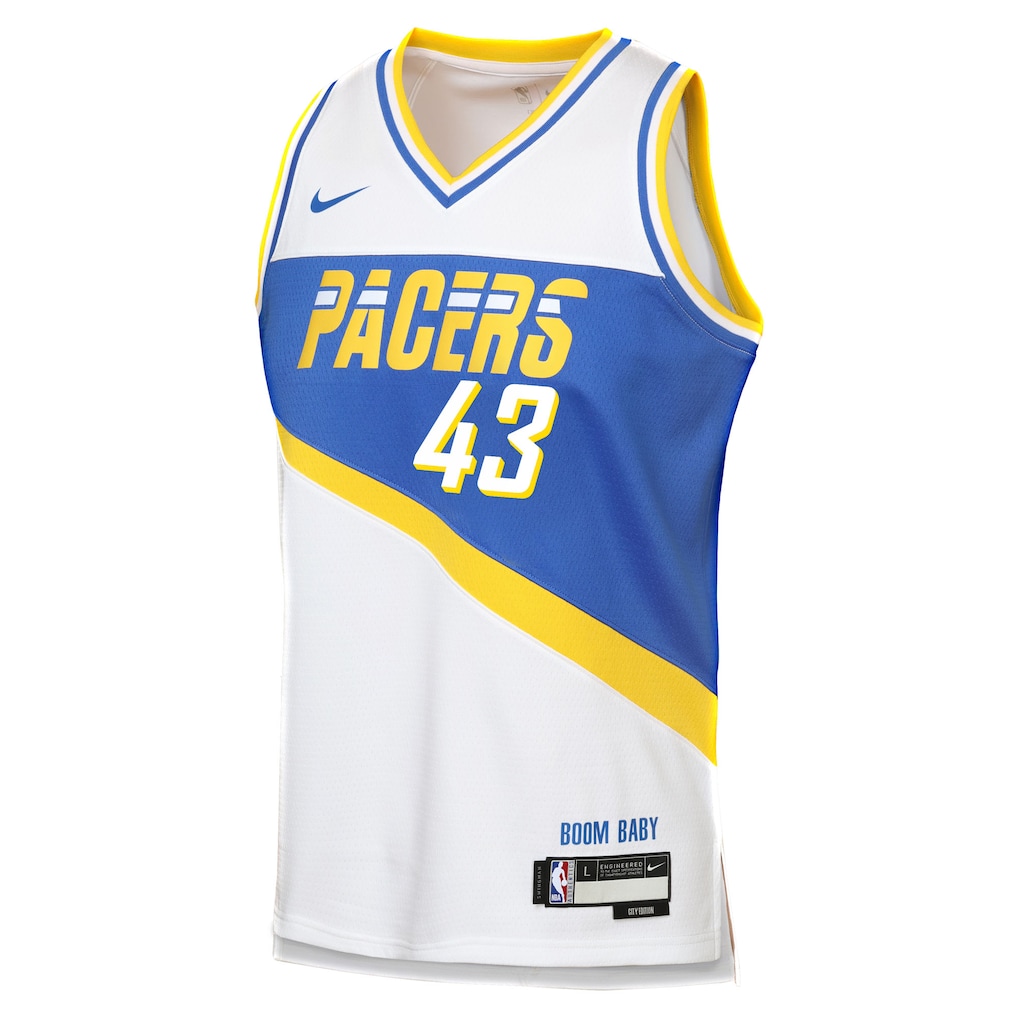 Youth Indiana Pacers Pascal Siakam Nike White 2025/26 City Edition Swingman Jersey